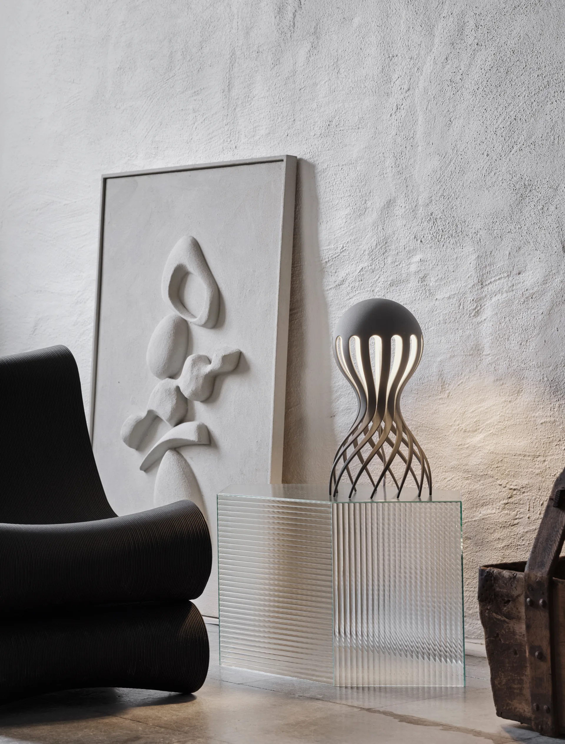 Lámpara de mesa Cirrata 44,4 cm, Grey Oblure