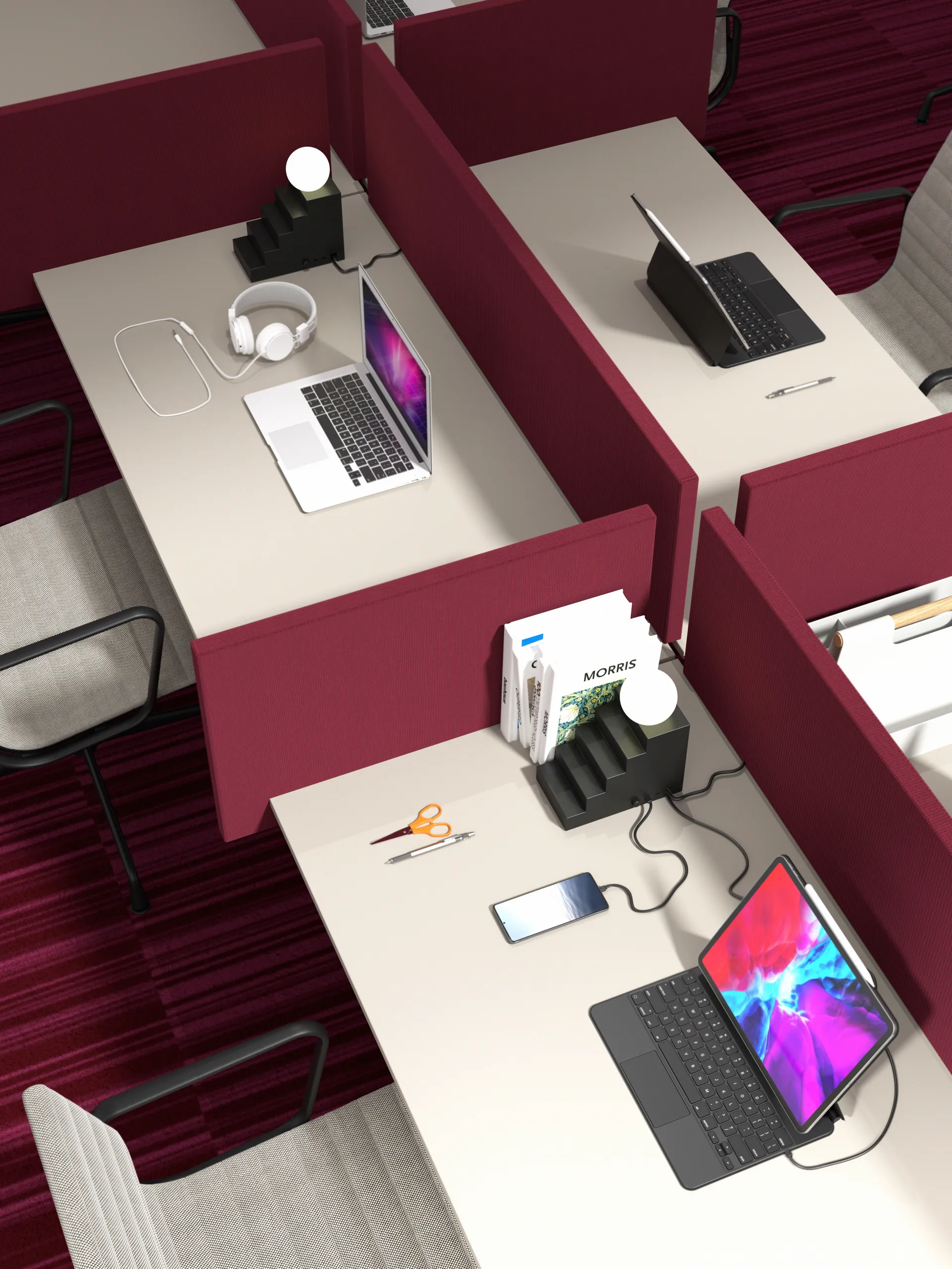 Lámpara de mesa Stair, Velvet black Oblure