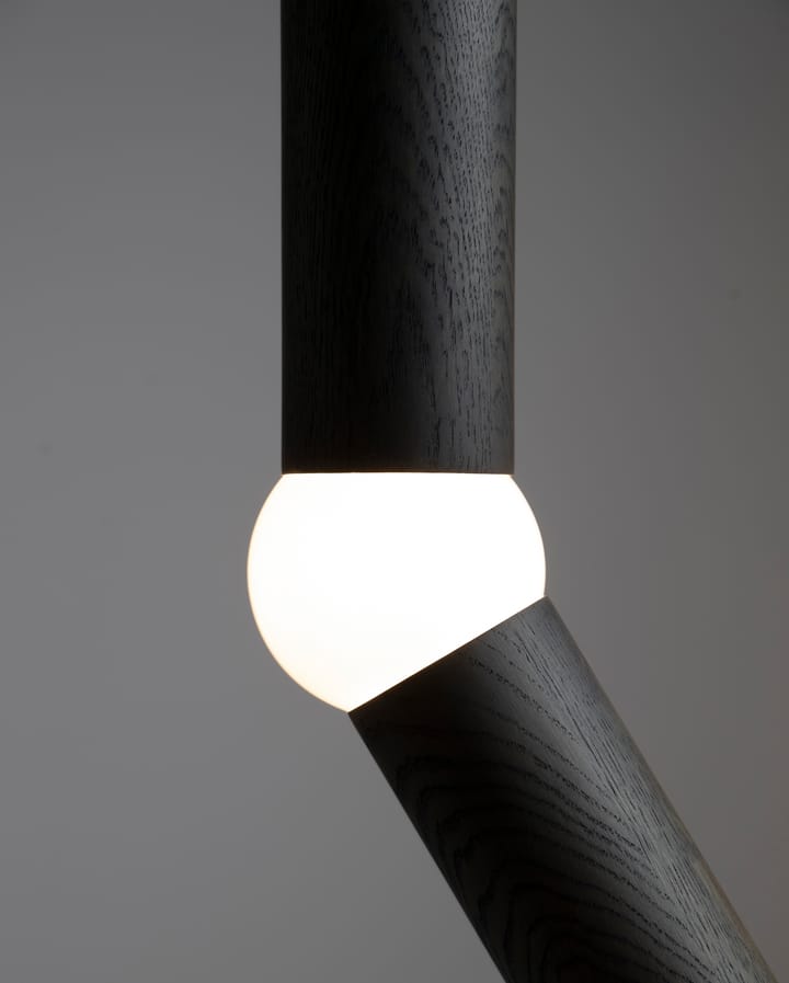 Lámpara de pie Lightbone 124,3 cm, Black oak Oblure