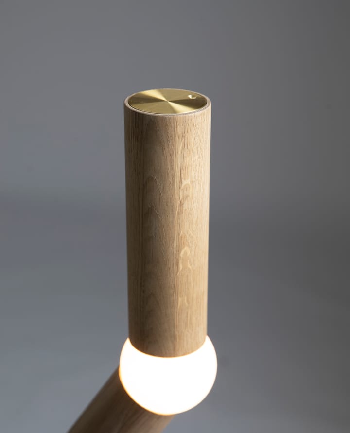 Lámpara de pie Lightbone 124,3 cm, Natural oak Oblure