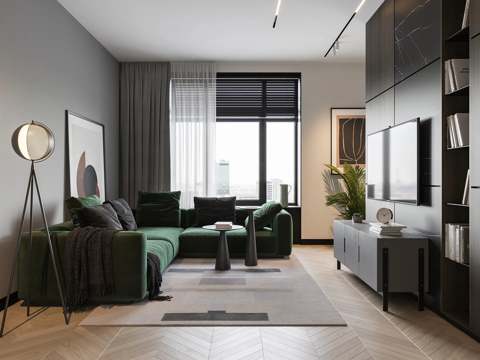 Mondo Lámpara de pie 153 cm, Black Oblure