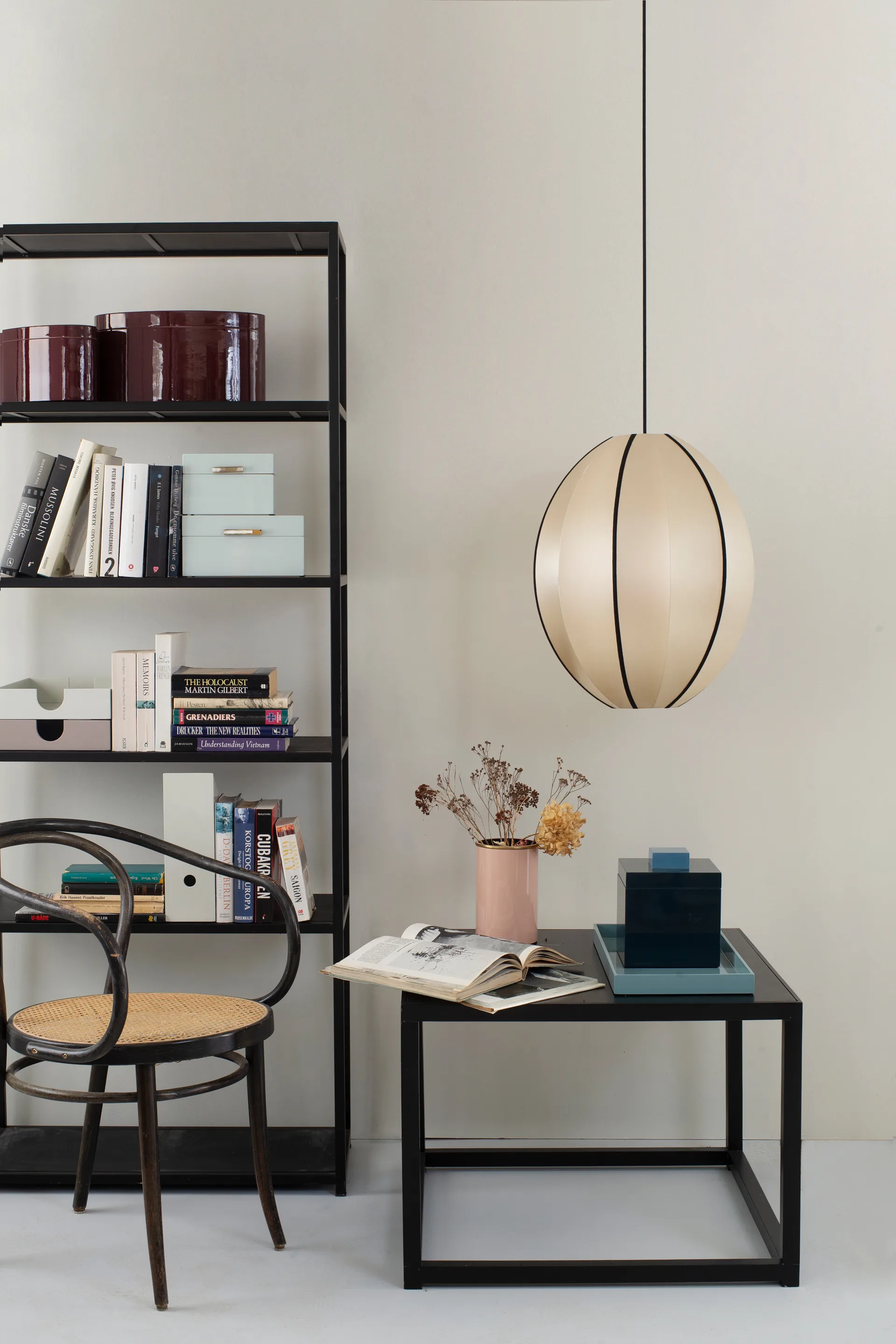 Pantalla de lámpara Indochina Classic Oval L, Kit-black Oi Soi Oi