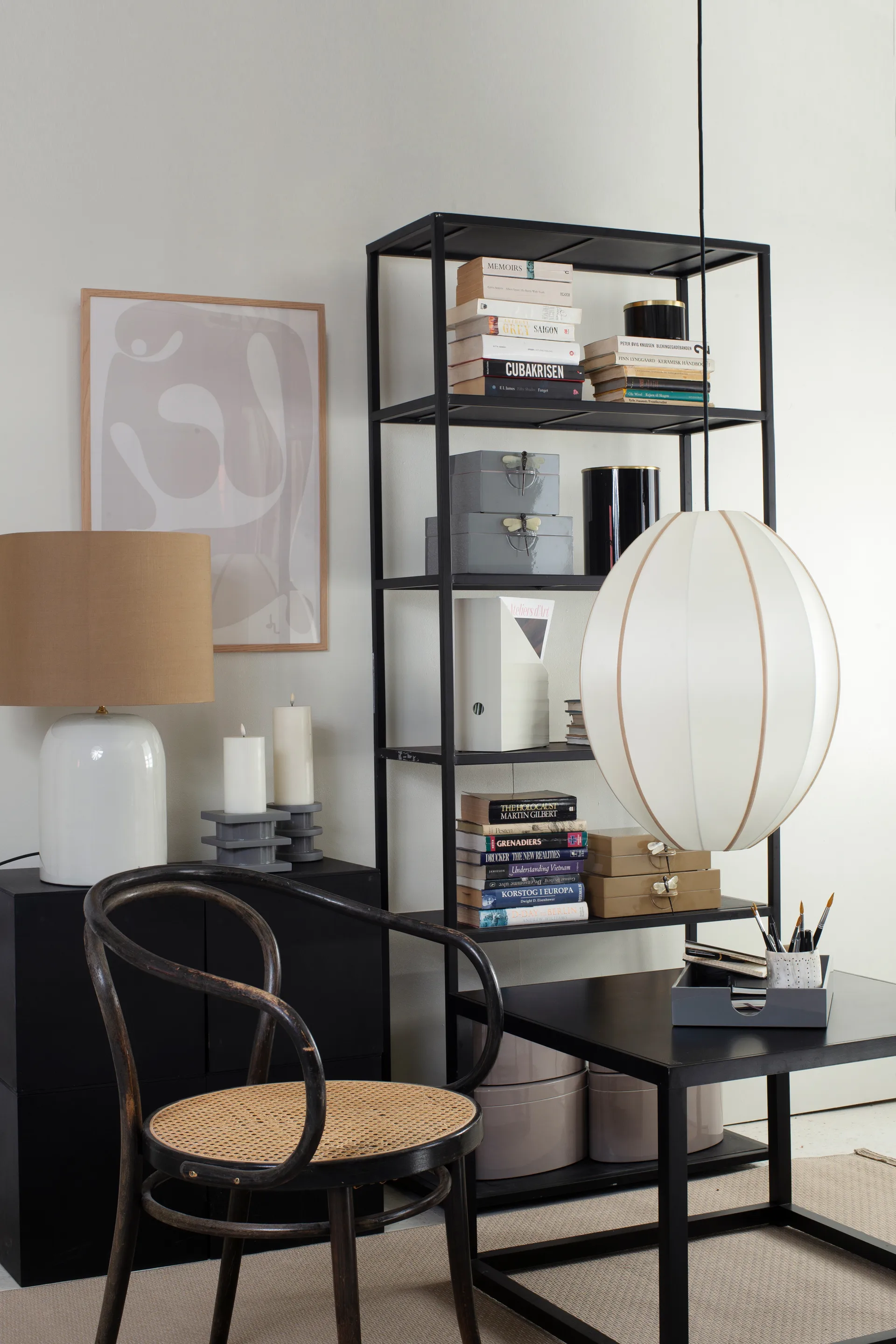 Pantalla de lámpara Indochina Classic Oval L, Offwhite-amber Oi Soi Oi