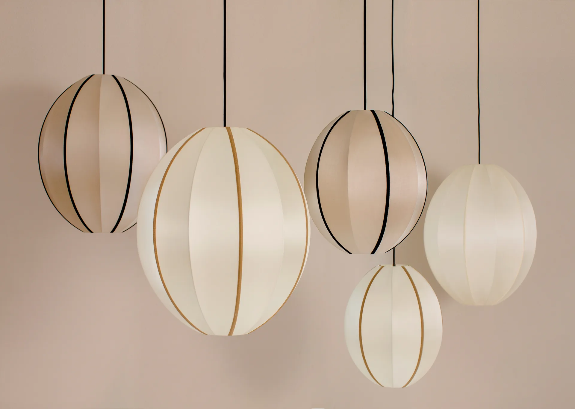 Pantalla de lámpara Indochina Classic Oval S, Offwhite-amber Oi Soi Oi