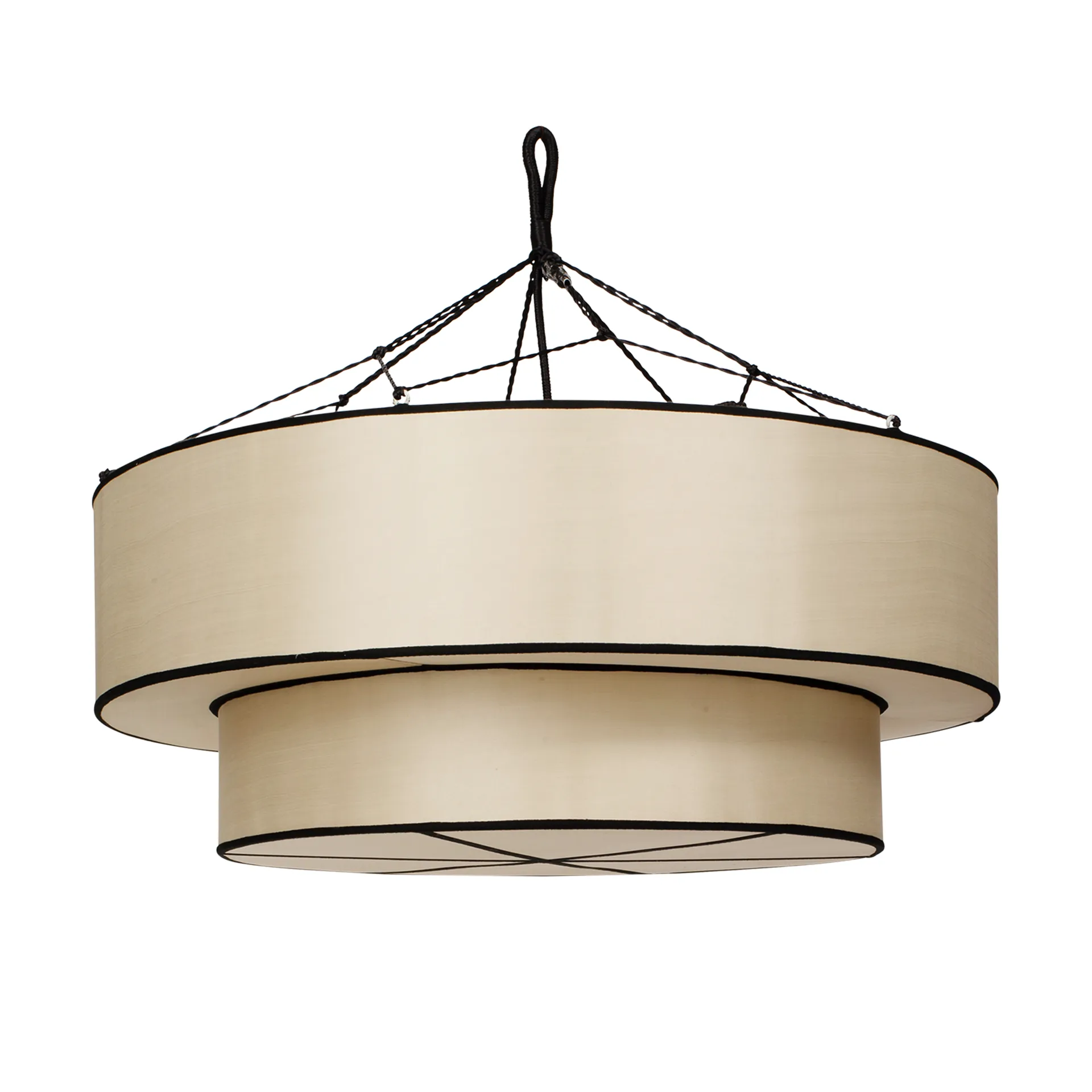 Pantalla de lámpara Indochina Classic Tophat, Kit-black Oi Soi Oi