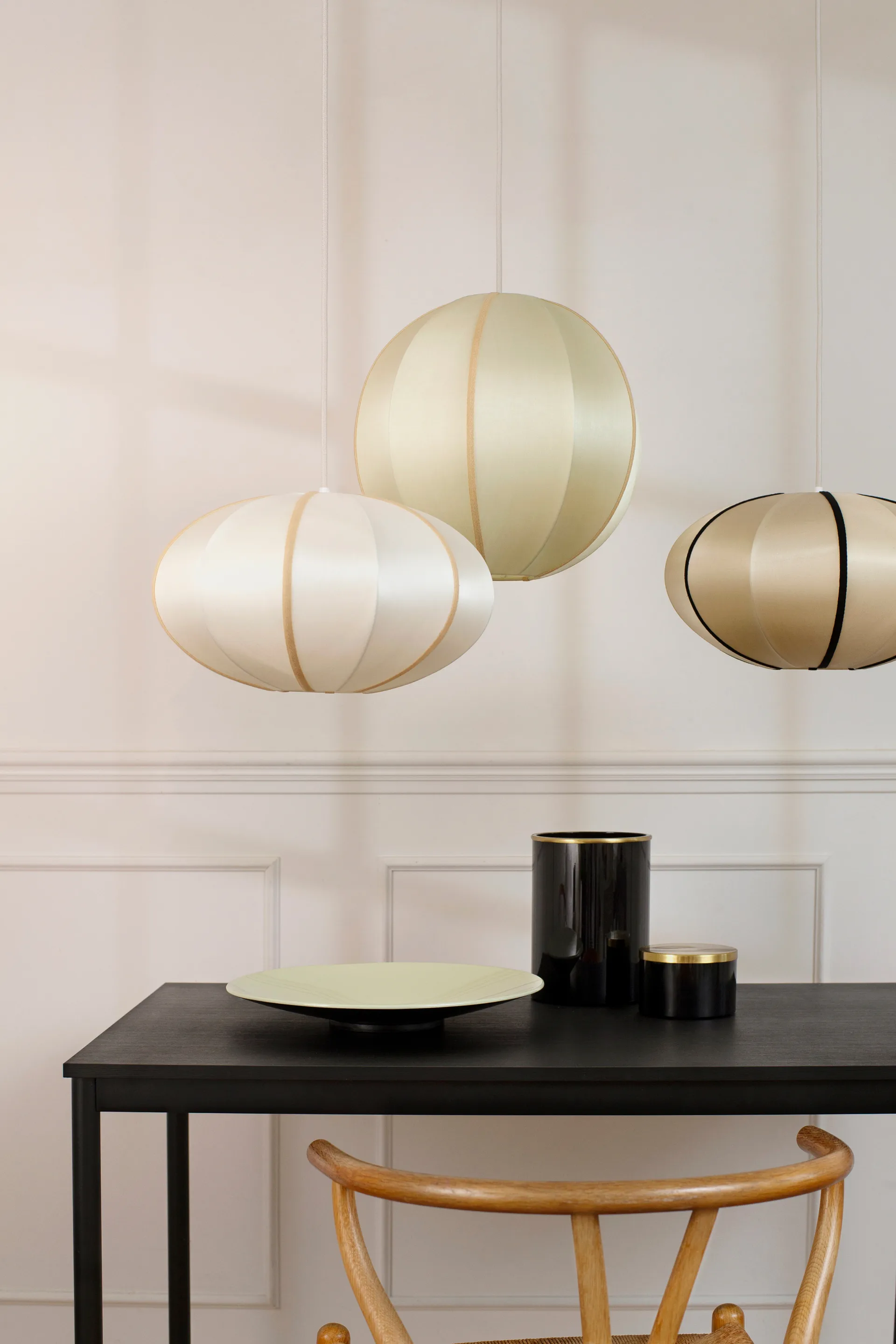 Pantalla de lámpara Indokina Pumpkin S, Kit-black Oi Soi Oi