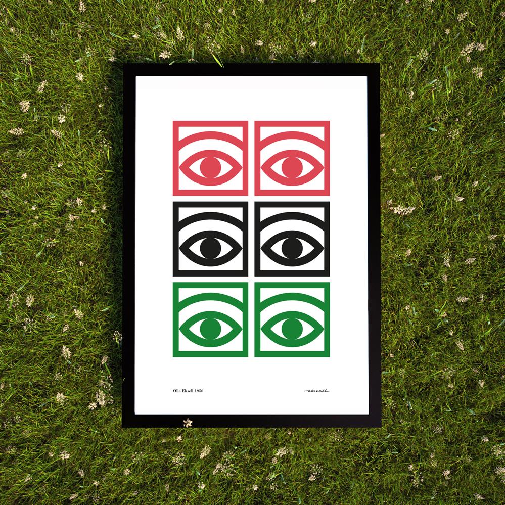 Lámina Ögon de color, 50 x 70 cm Olle Eksell