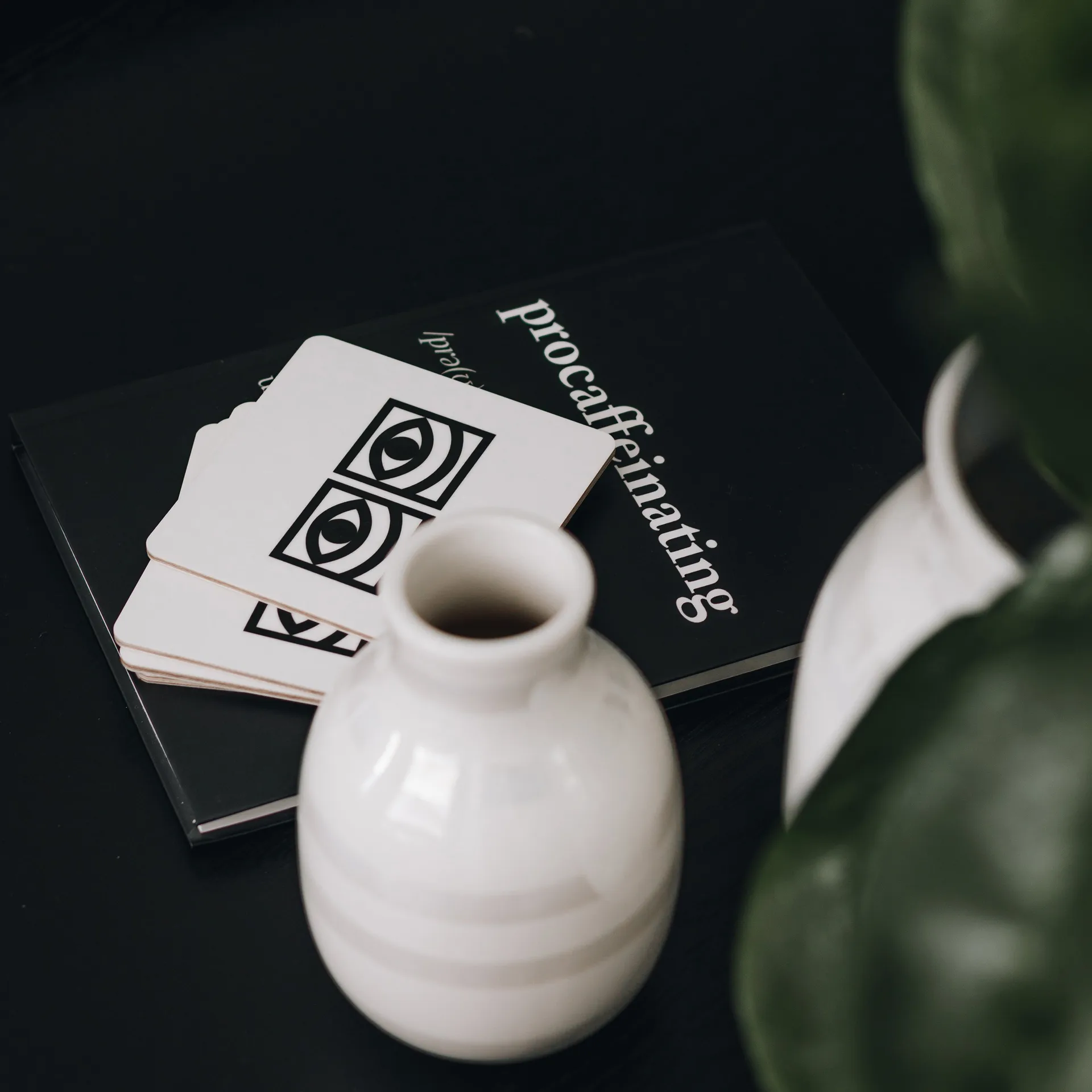 Posavasos Ögon 4-pack, blanco Olle Eksell