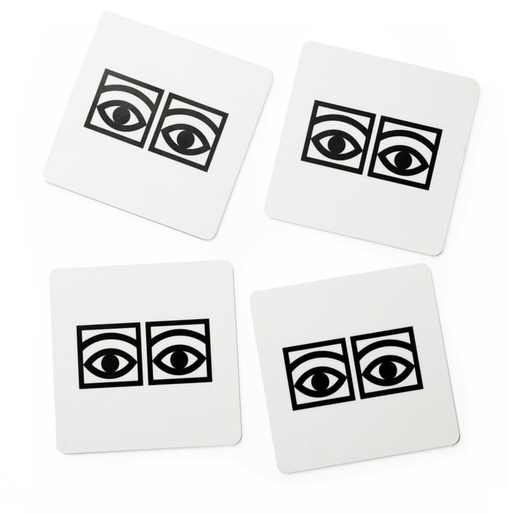 Posavasos Ögon 4-pack, blanco Olle Eksell