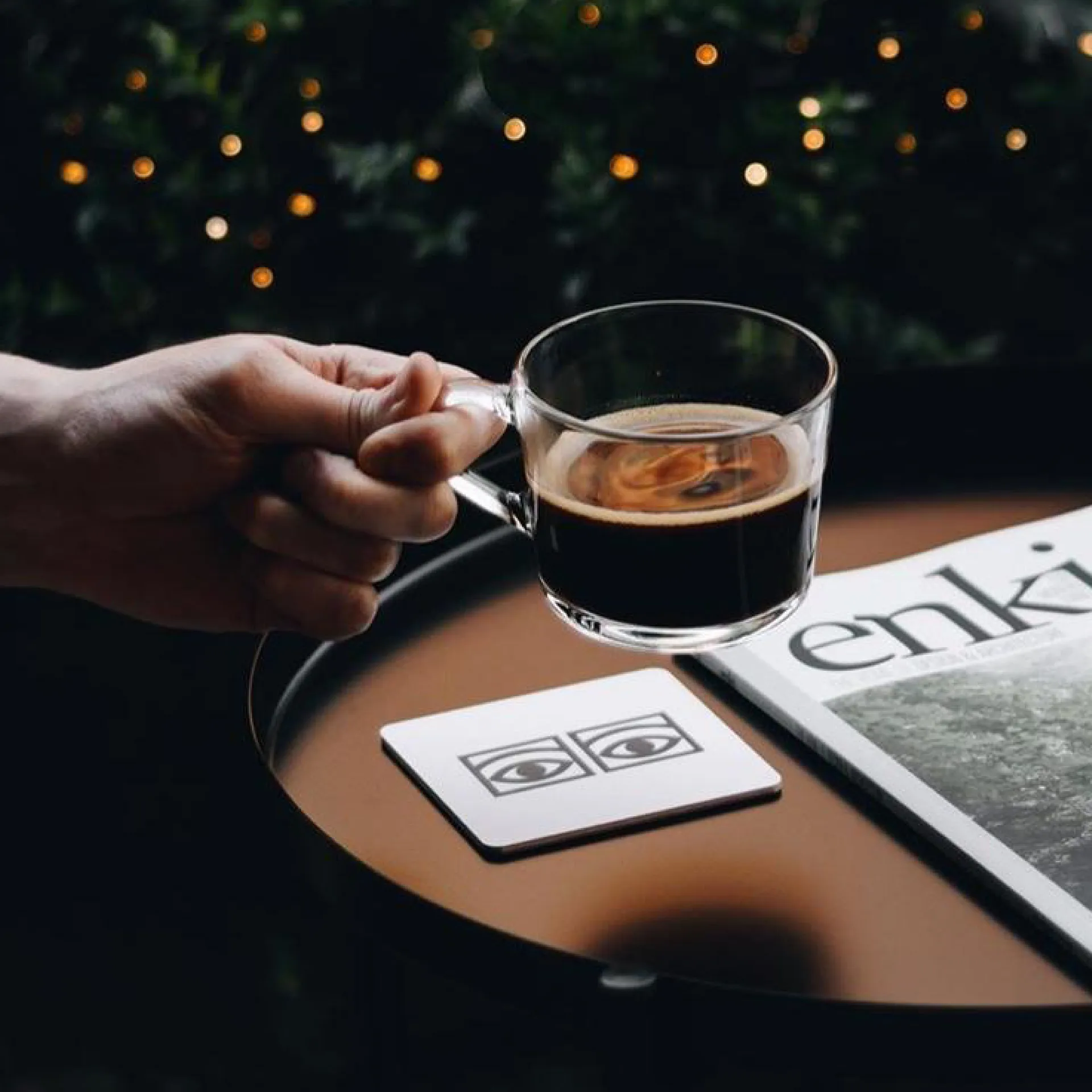 Posavasos Ögon 4-pack, blanco Olle Eksell