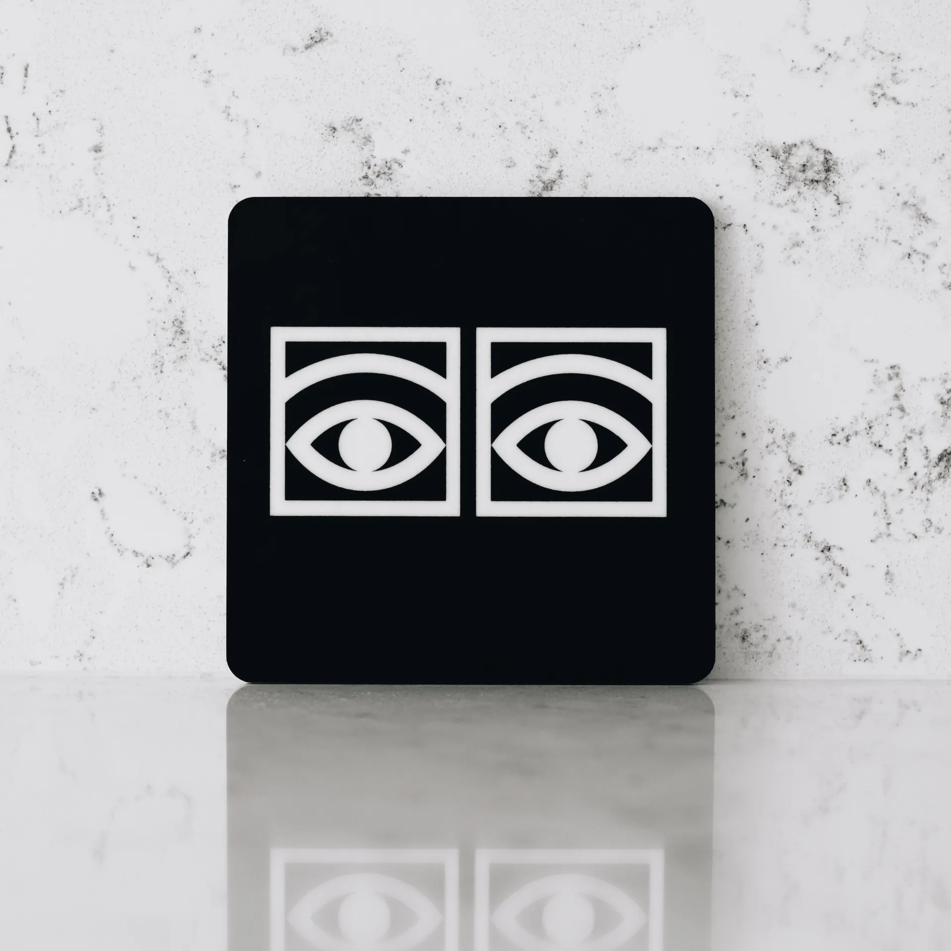 Posavasos Ögon 4-pack, negro Olle Eksell