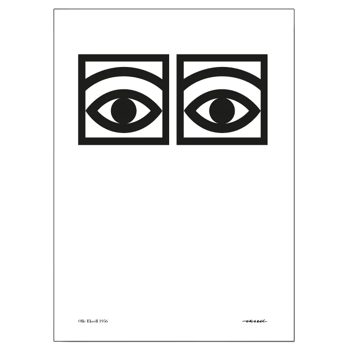 Póster de los ojos - Ögon , 70 x 100 cm Olle Eksell