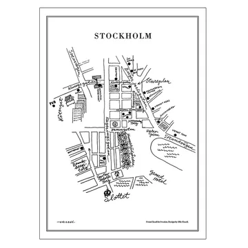Póster Stockholm - 50 x 70 cm - Olle Eksell