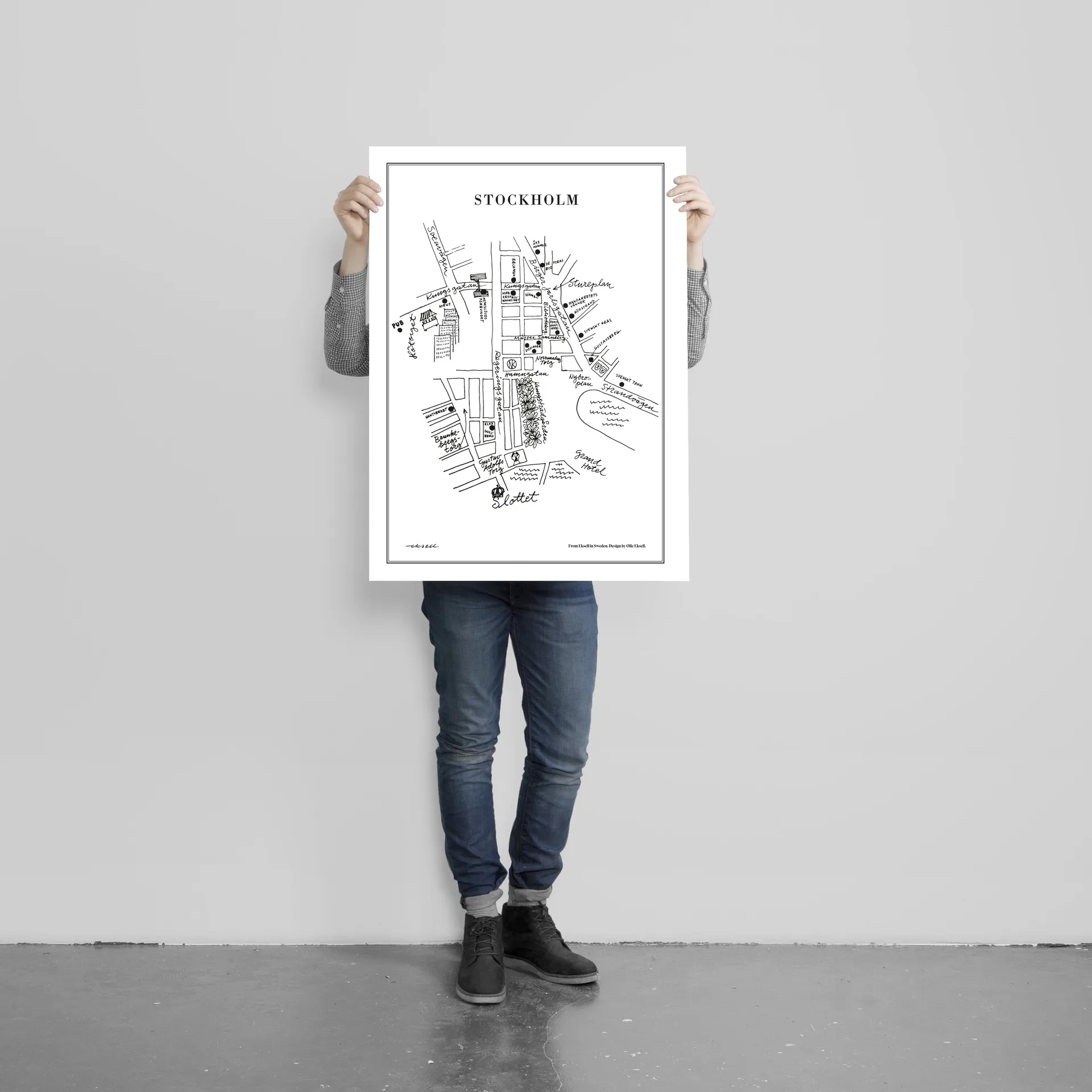 Póster Stockholm, 50 x 70 cm Olle Eksell