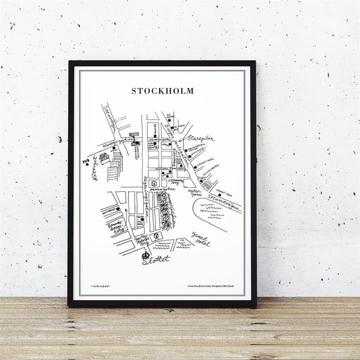 Póster Stockholm, 50 x 70 cm Olle Eksell