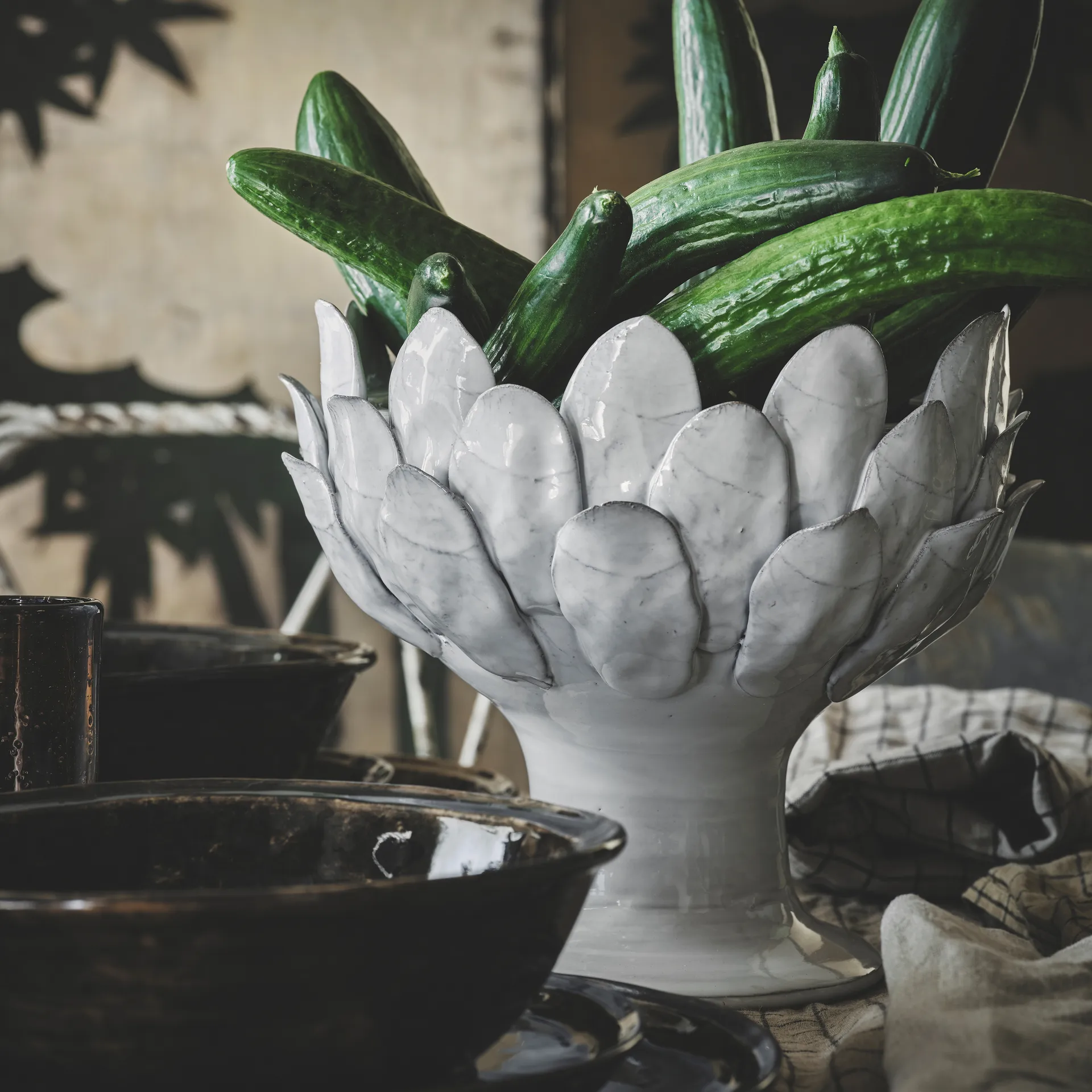 Maceta Marielle pequeña Ø23,5 cm, blanco Olsson & Jensen