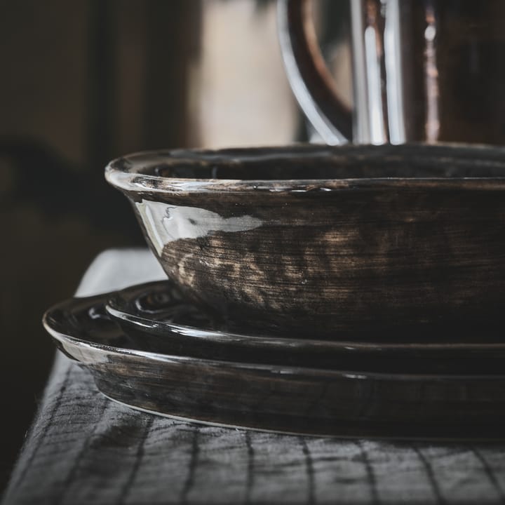Plato de mesa Yuki, marrón-negro Olsson & Jensen