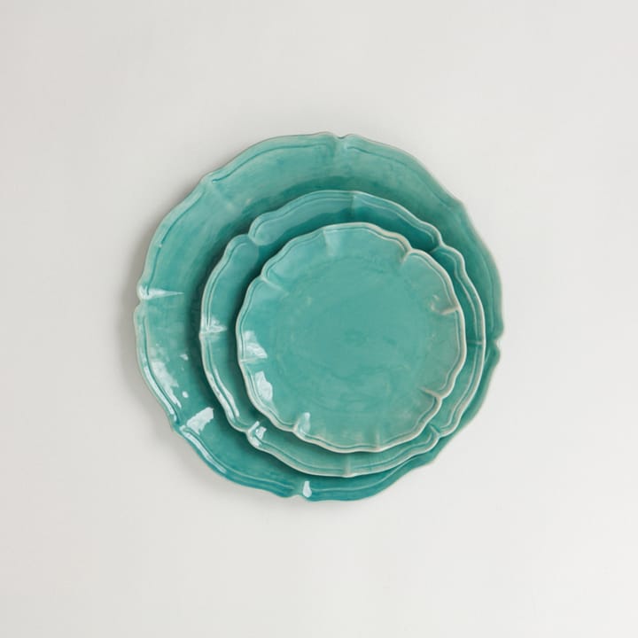 Plato Judith grande Ø34 cm, Turquesa Olsson & Jensen