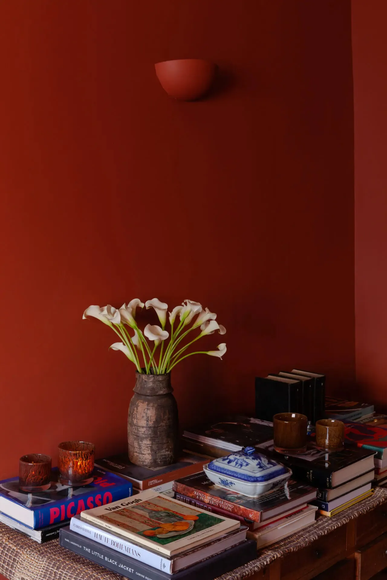 Portavelas Fuji Ø10 cm, Marrón oscuro Olsson & Jensen