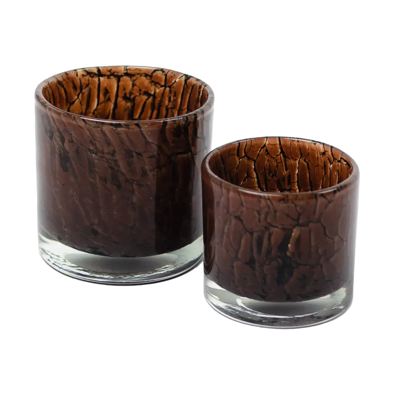 Portavelas Fuji Ø8 cm, Marrón oscuro Olsson & Jensen