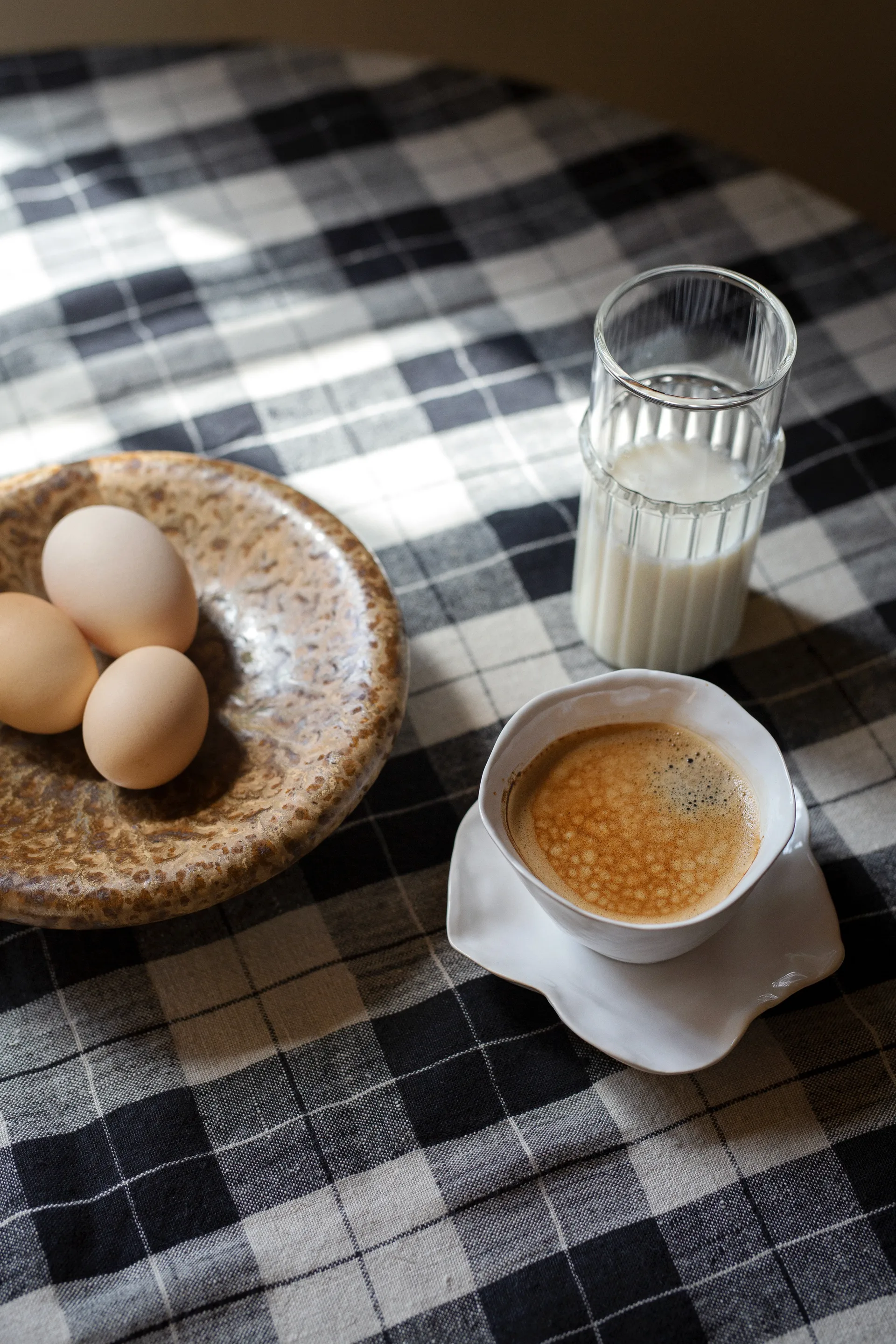 Taza con plato Clair, Blanco Olsson & Jensen