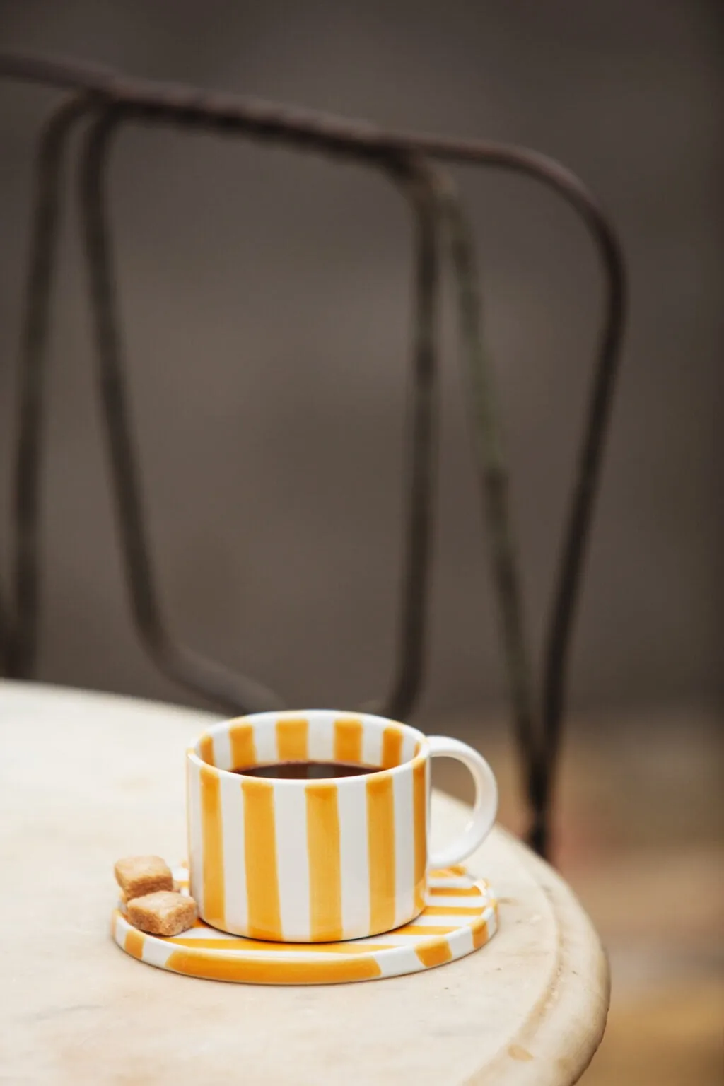 Taza con plato Monica paquete de 4 - Amarillo,  Olsson & Jensen