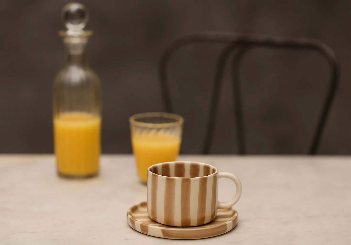 Taza con plato Monica paquete de 4 - Beige,  Olsson & Jensen