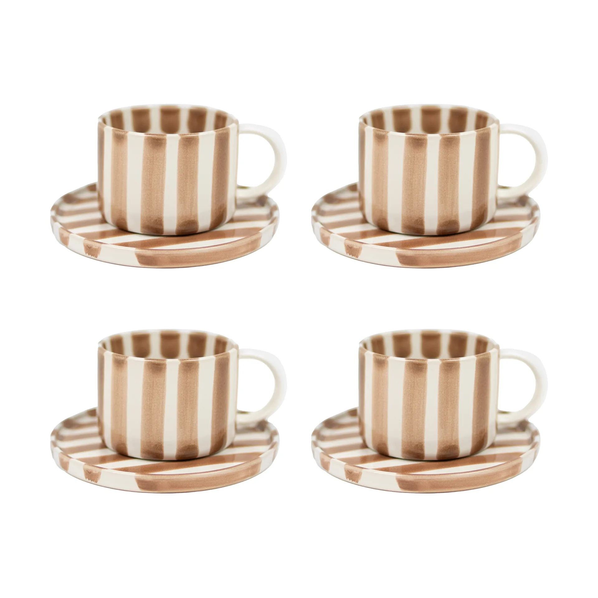Taza con plato Monica paquete de 4 - Beige Olsson & Jensen