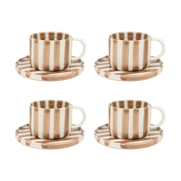 Taza con plato Monica paquete de 4 - Beige - Olsson & Jensen
