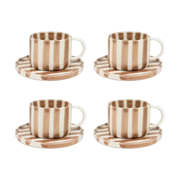 Taza con plato Monica paquete de 4 - Beige - Olsson & Jensen