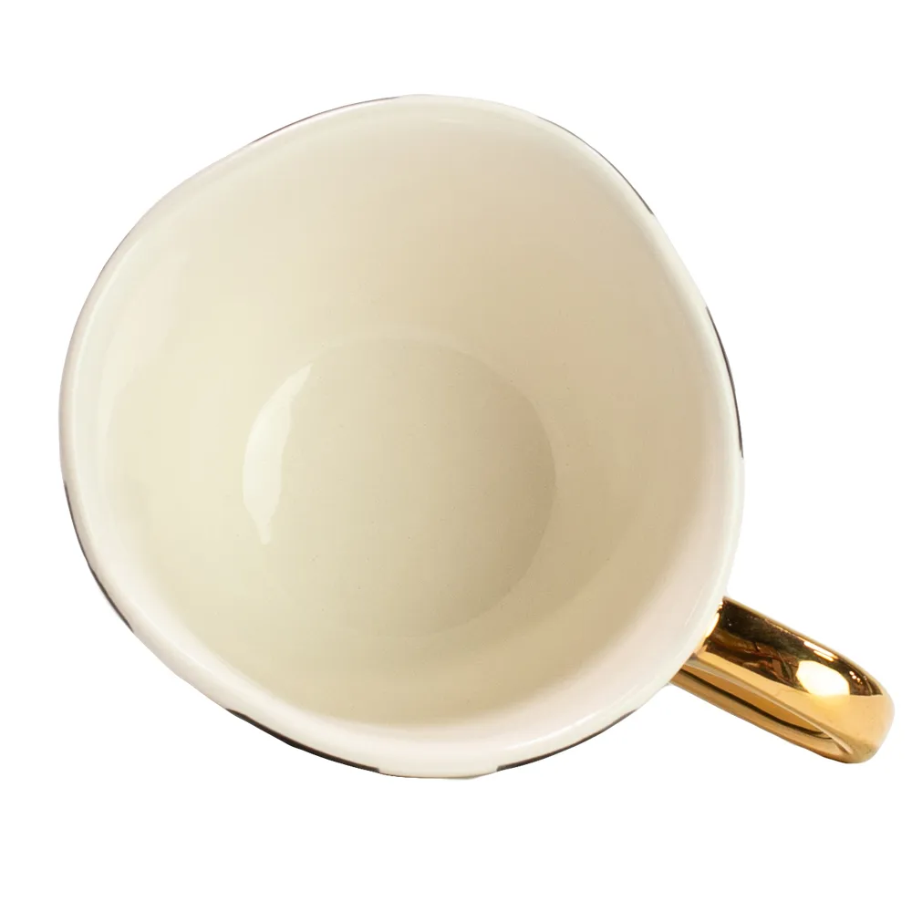 Taza Doris, negro-blanco-oro Olsson & Jensen