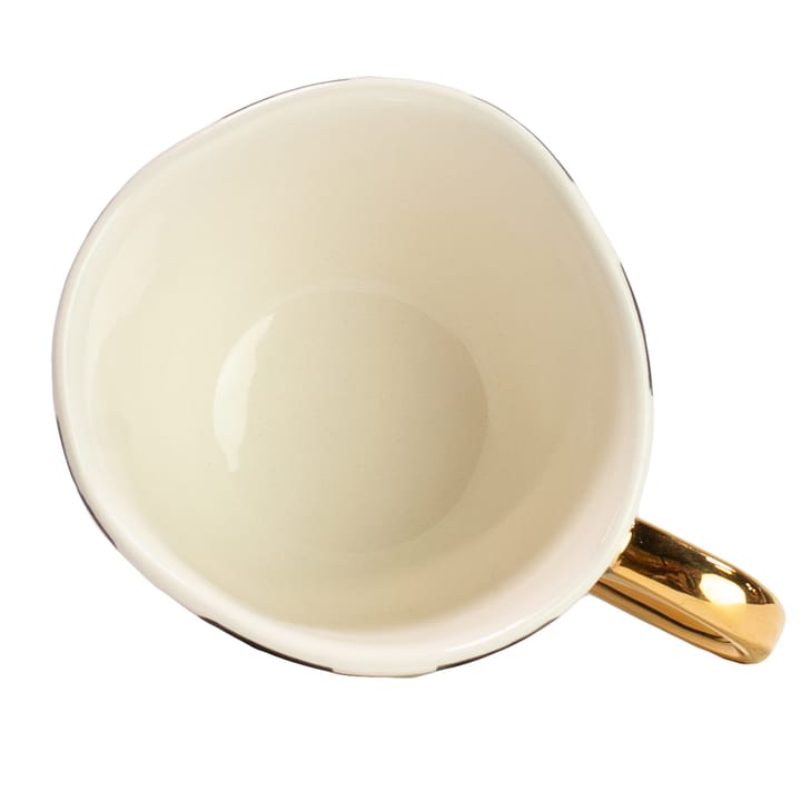 Taza Vigdis, negro-blanco-oro Olsson & Jensen
