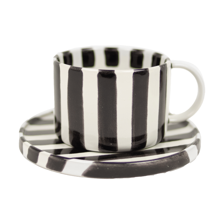 Taza y platillo Monica - Negro - Olsson & Jensen