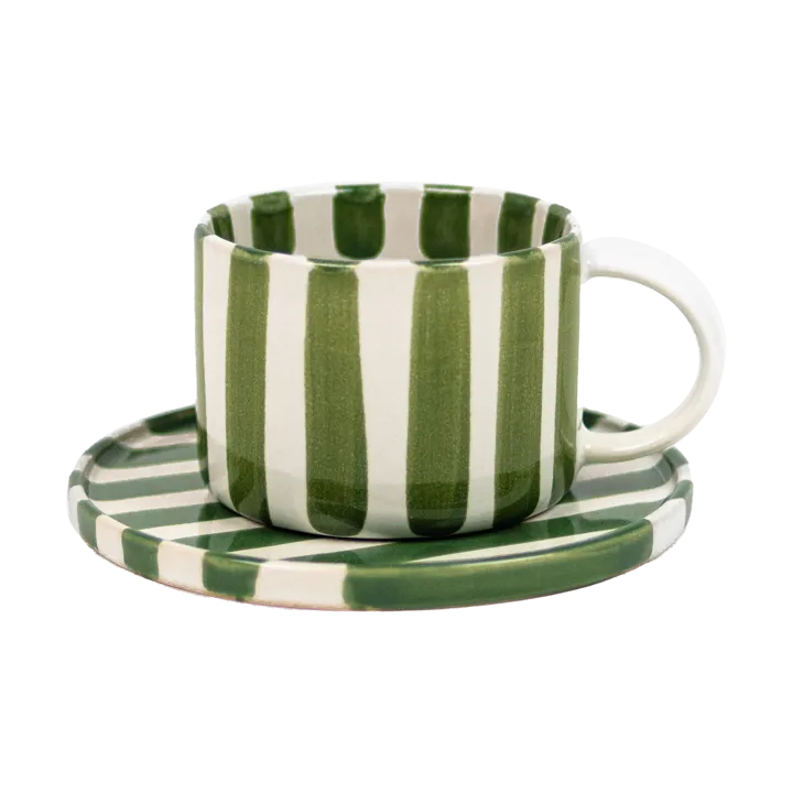 Taza y platillo Monica - Verde - Olsson & Jensen