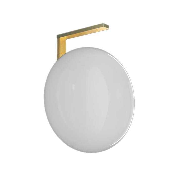 Lámpara de pared Alba 194, Opal, latón Oluce