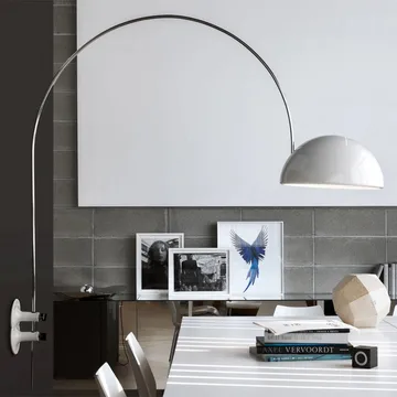 Lámpara de pared Coupé 1159 - White, base de cromo - Oluce