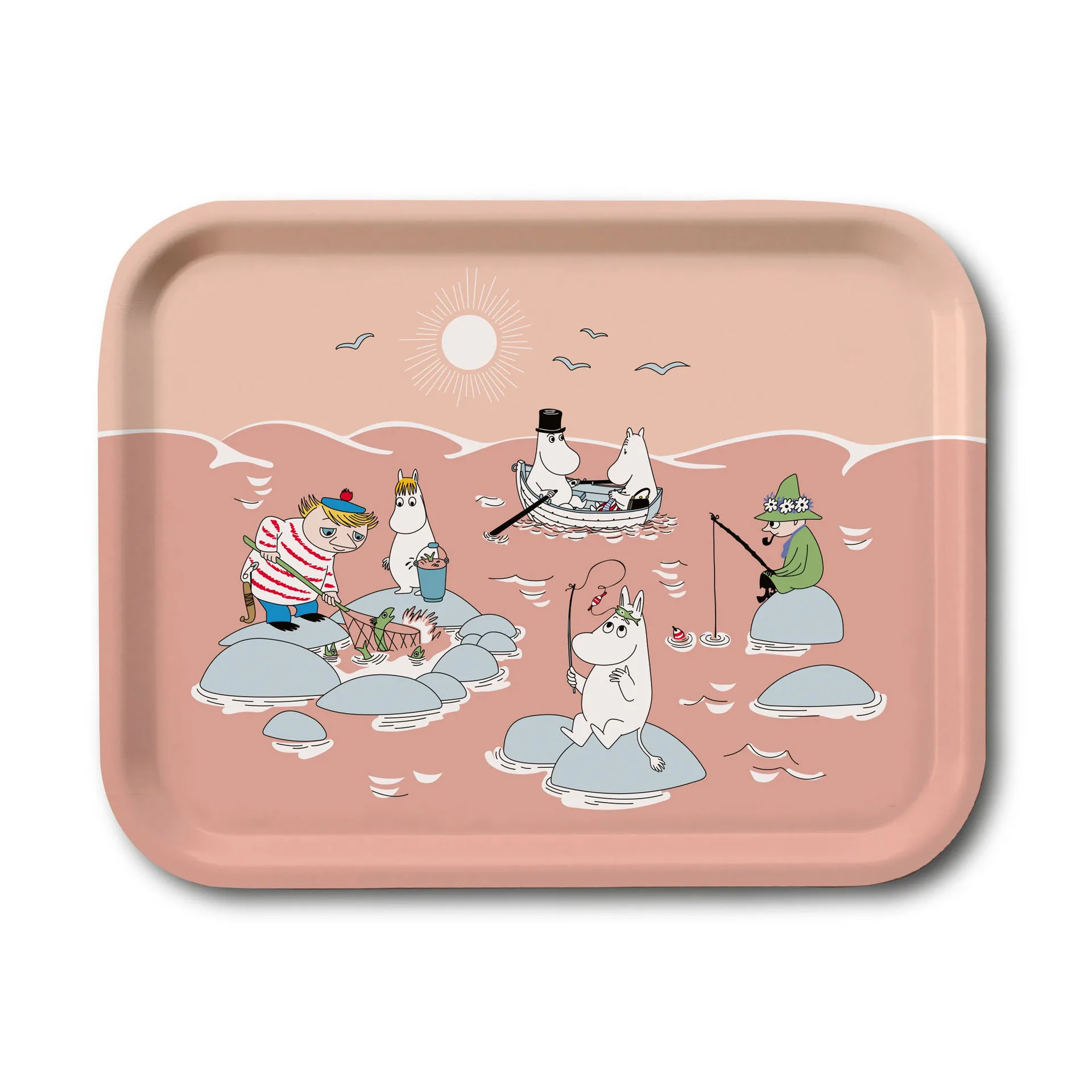 Bandeja Fiske Mumin verano 2022 20x27 cm, Rosa Opto Design