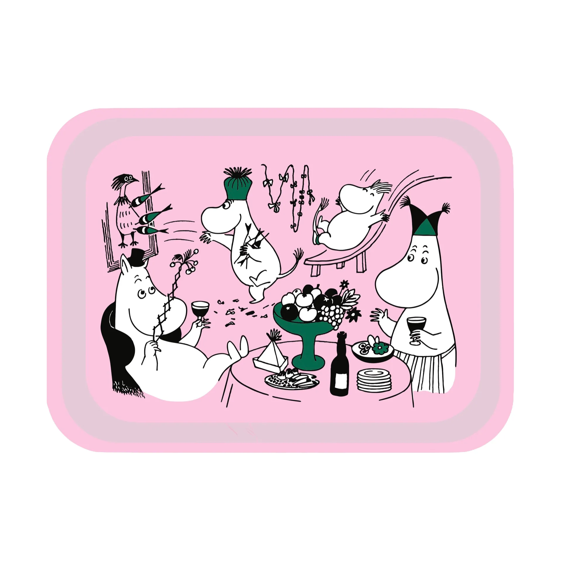 Bandeja Moomin 20x27 cm, Rosa Opto Design
