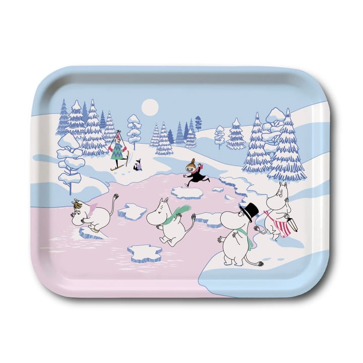 Bandeja Moomin winter 2022 20x27 cm - Azul-blanco-rosa - Opto Design