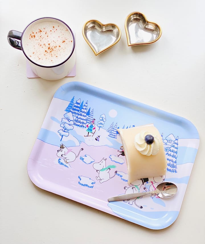 Bandeja Moomin winter 2022 20x27 cm, Azul-blanco-rosa Opto Design