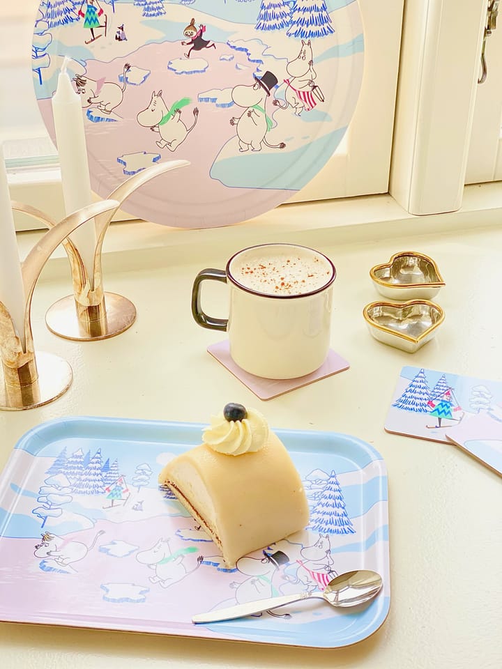 Bandeja Moomin winter 2022 20x27 cm, Azul-blanco-rosa Opto Design