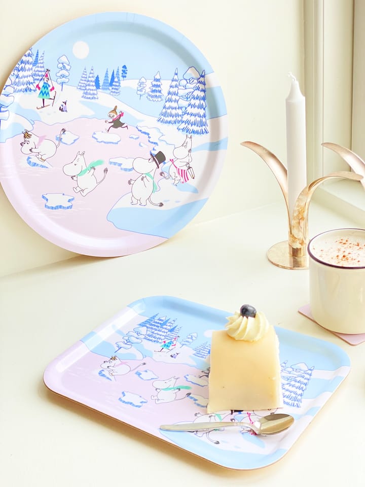 Bandeja Moomin winter 2022 20x27 cm - Azul-blanco-rosa - Opto Design