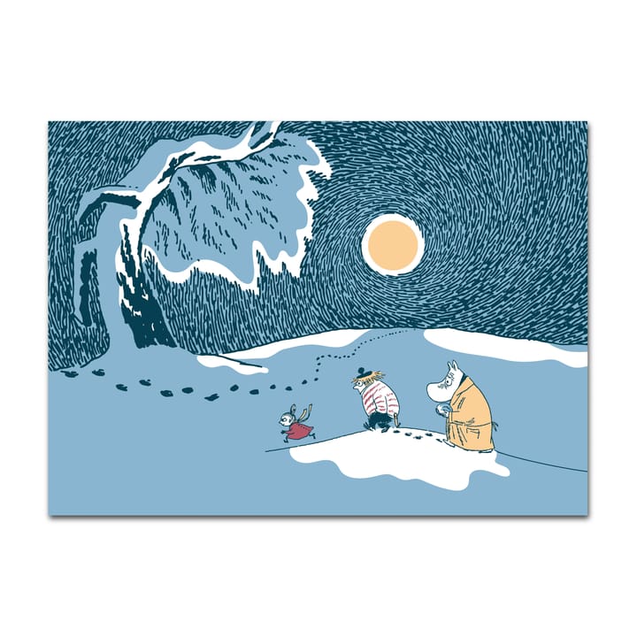 Mantel individual Moomin Snow Moonlight invierno 2021 - 30x40 cm - Opto Design