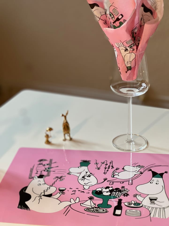 Matel individual Moomin 80, 27,5x40 cm, Rosa Opto Design