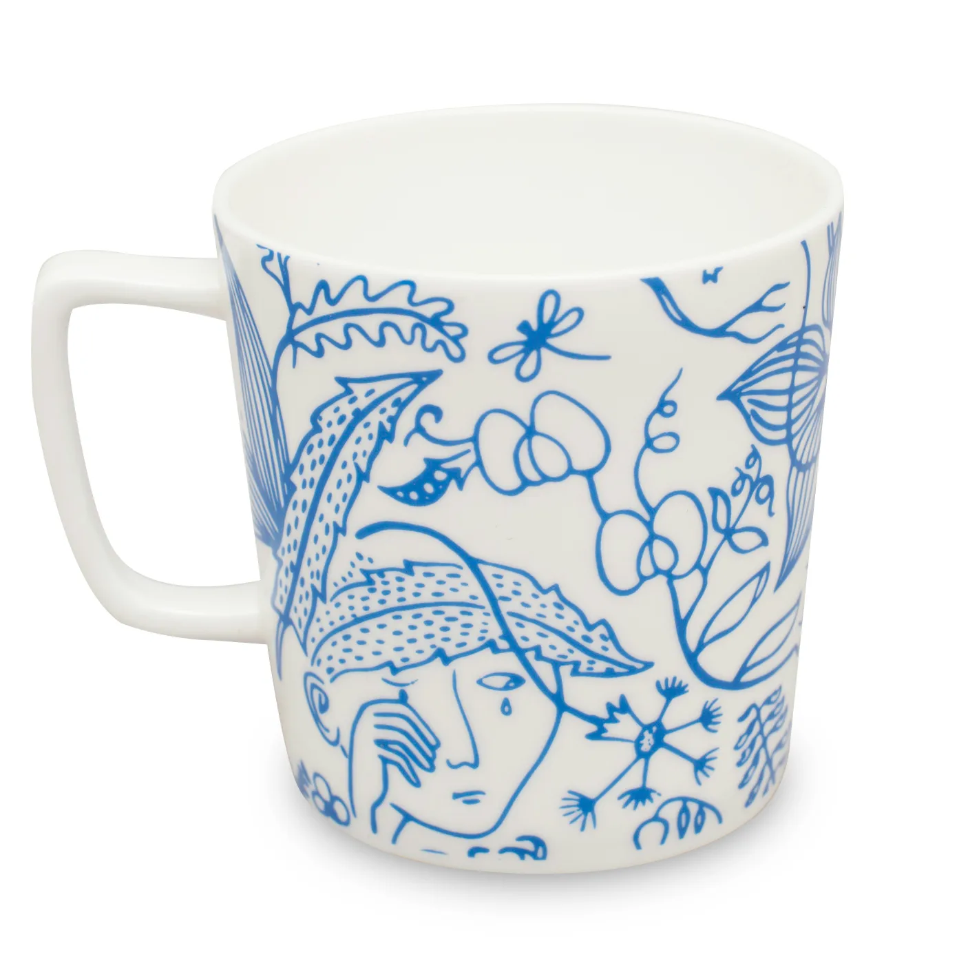 Mug Grazia 32 cl, azul-blanco Opto Design