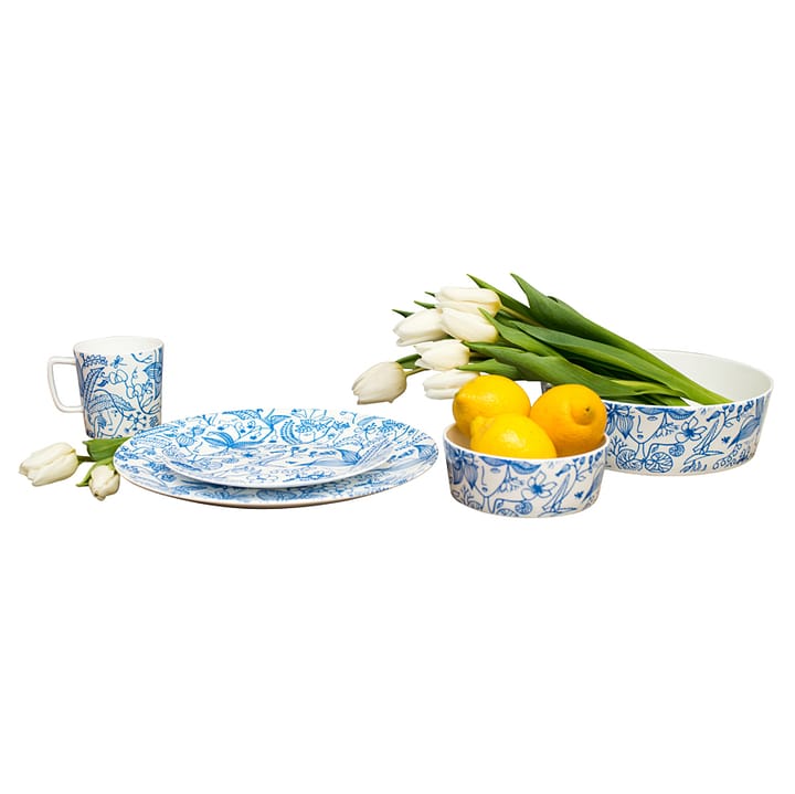 Mug Grazia 32 cl, azul-blanco Opto Design