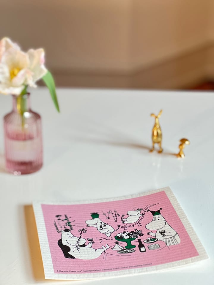 Paño de cocina Moomin 80, 17x20 cm, Rosa Opto Design