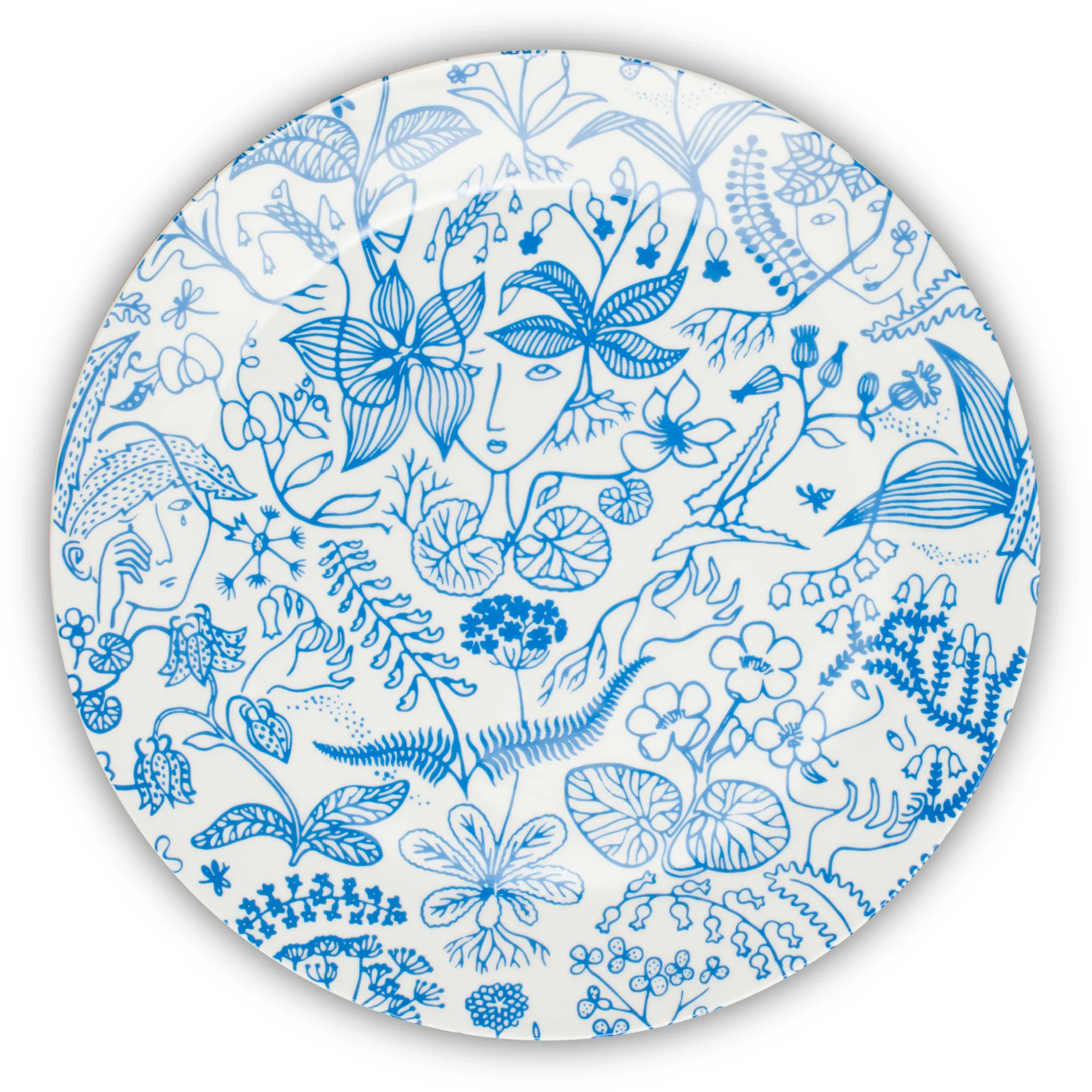 Plato Grazia 27 cm, azul-blanco Opto Design