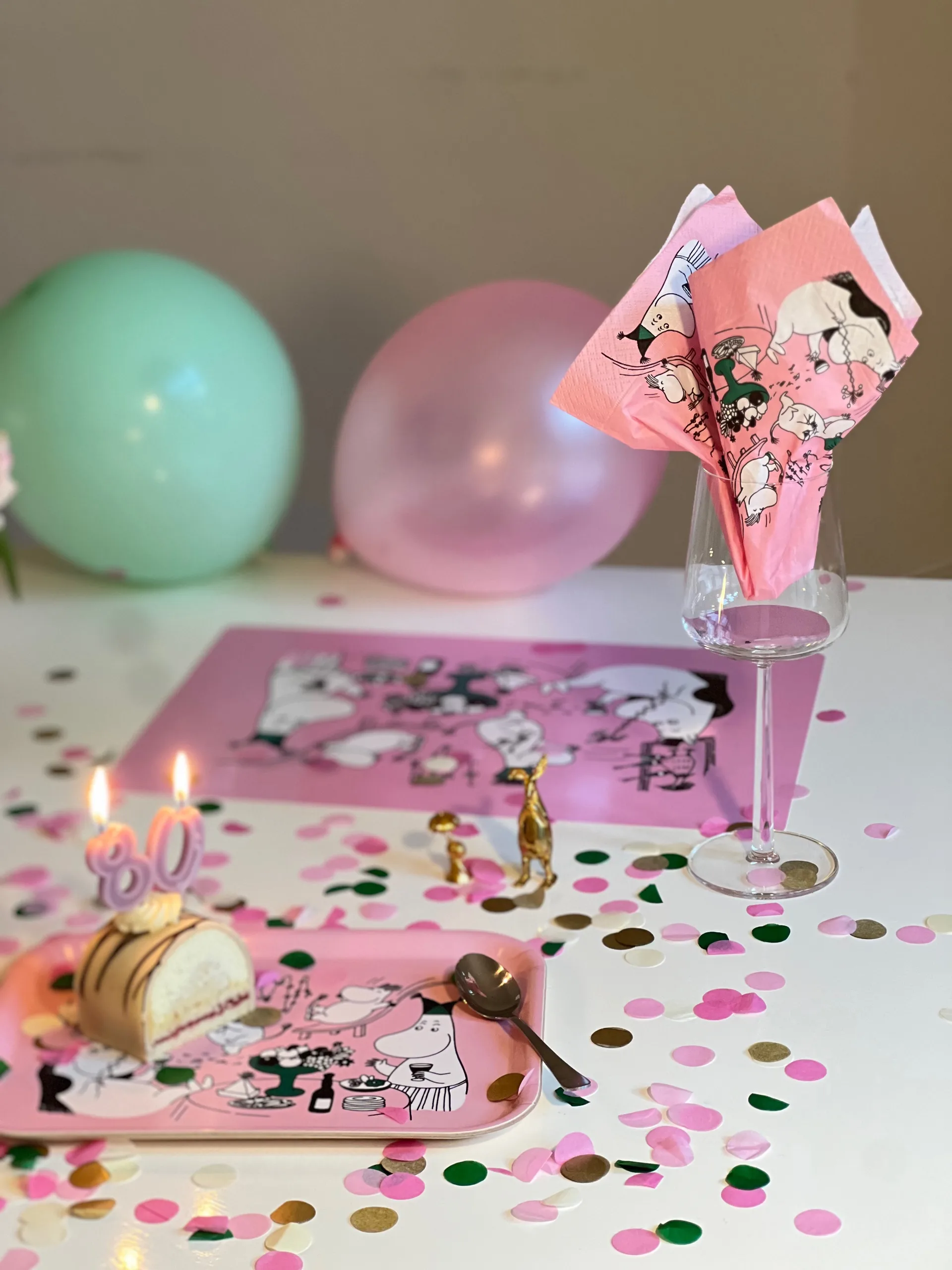 Servilletas Moomin 80, 20-pack, Rosa Opto Design