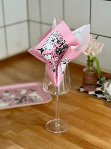 Servilletas Moomin 80, 20-pack - Rosa - Opto Design